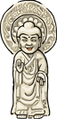 Rock-Carved Triad Buddha in Seosan